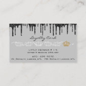 Makeup Artist Eyelashes Extension Black Drives Gol Visitekaartje (Achterkant)