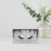 Makeup Artist Eyelashes Extension Black Drives Gol Visitekaartje (Staand voorkant)
