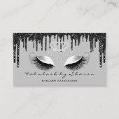 Makeup Artist Eyelashes Extension Black Drives Gol Visitekaartje (Voorkant)