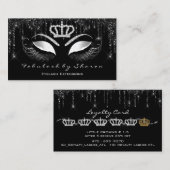 Makeup Artist Eyelashes Extension Black Drives Gol Visitekaartje (Voorkant / Achterkant)