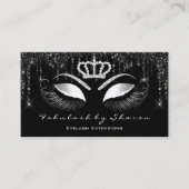 Makeup Artist Eyelashes Extension Black Drives Gol Visitekaartje (Voorkant)