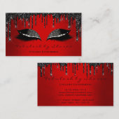 Makeup Artist Eyelashes Extension Black Drives Rub Visitekaartje (Voorkant / Achterkant)