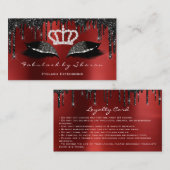 Makeup Artist Eyelashes Extension Loyalty Visitekaartje (Voorkant / Achterkant)