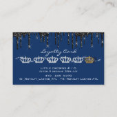 Makeup Artist Eyelashes Extension Navy Drift Gold Visitekaartje (Achterkant)