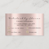 Makeup Artist Eyelashes Extension Roos Brows Visitekaartje (Achterkant)