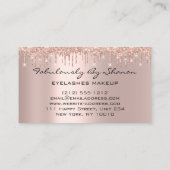 Makeup Artist Eyelashes Glitter Drift Roos Gold Visitekaartje (Achterkant)