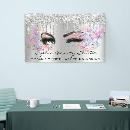 Makeup Artist Eyelashes Grey Drift Silver Blush Spandoek (Beurs)