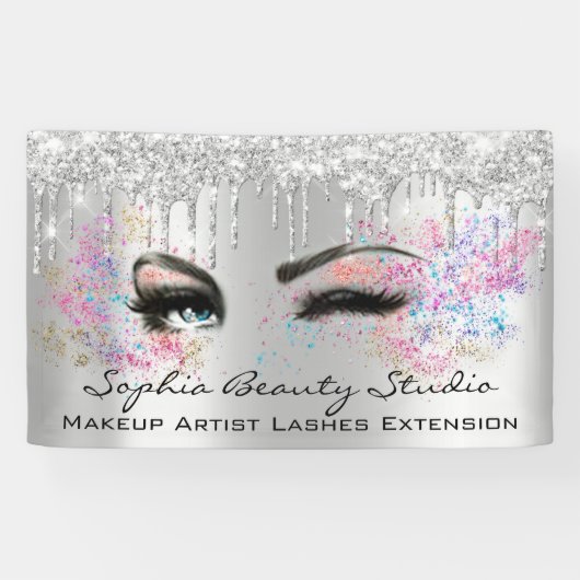 Makeup Artist Eyelashes Grey Drift Silver Blush Spandoek (Horizontaal)