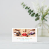 Makeup Artist Eyelashes Lips Eyeshadow Foto's Visitekaartje (Staand voorkant)