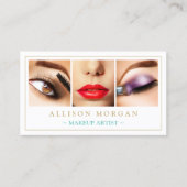 Makeup Artist Eyelashes Lips Eyeshadow Foto's Visitekaartje (Voorkant)