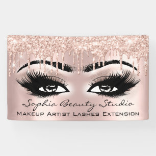 Makeup Artist Eyelashes Roos Drijft Blush Glitter Spandoek