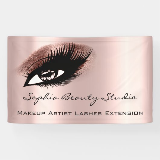 Makeup Artist Eyelashes Roos Gold Brown Spandoek (Horizontaal)