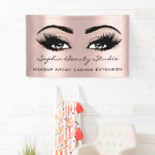 Makeup Artist Eyelashes Roos Gold Pink Glitter Spandoek (Insitu)