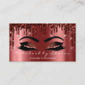 Makeup Artist Eyes Lash Glitter Drip Brown Masrala Visitekaartje (Voorkant)