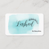 Makeup Artist Eyes Lashes Blush blue Waterverf Visitekaartje (Voorkant)