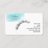 Makeup Artist Eyes Lashes Blush blue Waterverf Visitekaartje (Achterkant)