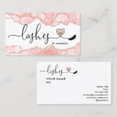 Makeup Artist Eyes Lashes Blush Pink Agate Busine Visitekaartje (Voorkant / Achterkant)