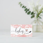Makeup Artist Eyes Lashes Blush Pink Agate Busine Visitekaartje (Staand voorkant)