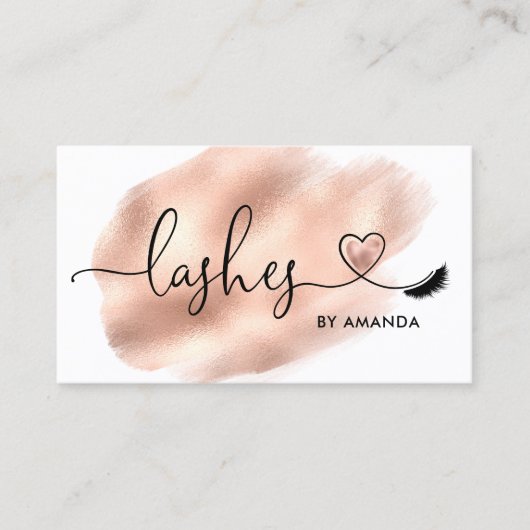 Makeup Artist Eyes Lashes Blush Pink Glitter Busi Visitekaartje (Voorkant)
