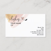 Makeup Artist Eyes Lashes Blush Pink Glitter Busi Visitekaartje (Achterkant)