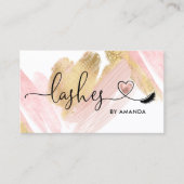 Makeup Artist Eyes Lashes Blush Pink Glitter Busi Visitekaartje (Voorkant)