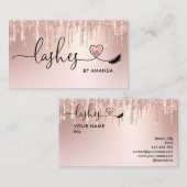 Makeup Artist Eyes Lashes Blush Pink Glitter Busi Visitekaartje (Voorkant / Achterkant)