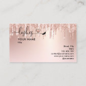 Makeup Artist Eyes Lashes Blush Pink Glitter Busi Visitekaartje (Achterkant)