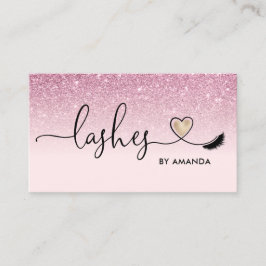 Makeup Artist Eyes Lashes Blush Pink Glitter Busi Visitekaartje