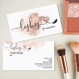 Makeup Artist Eyes Lashes Blush Pink Waterverf B Visitekaartje