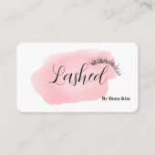 Makeup Artist Eyes Lashes Blush Pink Waterverf Bu Visitekaartje (Voorkant)