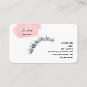 Makeup Artist Eyes Lashes Blush Pink Waterverf Bu Visitekaartje (Achterkant)