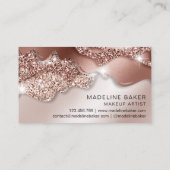 Makeup Artist Eyes Lashes Drijvende Roos Gold Visitekaartje (Achterkant)