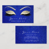 Makeup Artist Eyes Lashes Glitter Cobalt Blue Gold Visitekaartje (Voorkant / Achterkant)