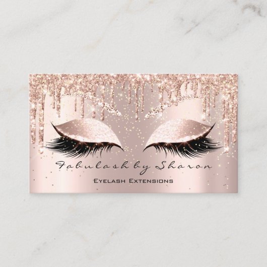 Makeup Artist Eyes Lashes Glitter Confetti Spark Visitekaartje (Voorkant)