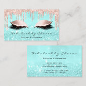 Makeup Artist Eyes Lashes Glitter Drift Roos Blue Visitekaartje (Voorkant / Achterkant)