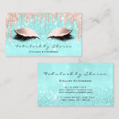 Makeup Artist Eyes Lashes Glitter Drift Roos Blue Visitekaartje (Voorkant / Achterkant)