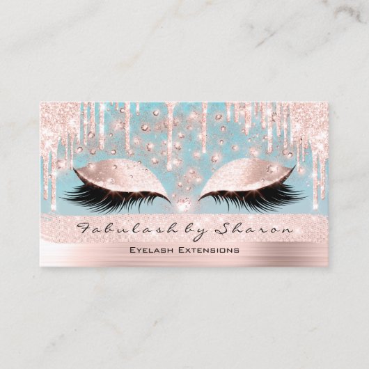 Makeup Artist Eyes Lashes Glitter Drift Roos Spark Visitekaartje (Voorkant)