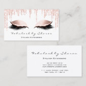 Makeup Artist Eyes Lashes Glitter Drift Roos White Visitekaartje (Voorkant / Achterkant)