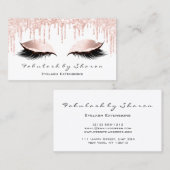 Makeup Artist Eyes Lashes Glitter Drift Roos White Visitekaartje (Voorkant / Achterkant)