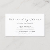 Makeup Artist Eyes Lashes Glitter Drift Roos White Visitekaartje (Achterkant)