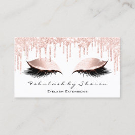 Makeup Artist Eyes Lashes Glitter Drift Roos White Visitekaartje