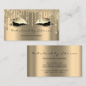 Makeup Artist Eyes Lashes Glitter Drift Sepia Gold Visitekaartje (Voorkant / Achterkant)