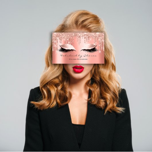 Makeup Artist Eyes Lashes Glitter Drijft Roos Kora Visitekaartje