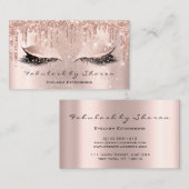 Makeup Artist Eyes Lashes Glitter Drijft Roos Powd Visitekaartje (Voorkant / Achterkant)