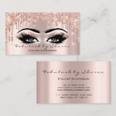 Makeup Artist Eyes Lashes Glitter Drip Blush Spark Visitekaartje (Voorkant / Achterkant)