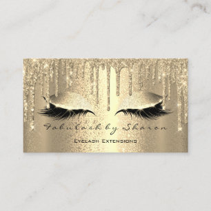 Makeup Artist Eyes Lashes Glitter Drip Champagne G Visitekaartje