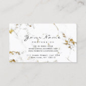 Makeup Artist Eyes Lashes Glitter Gold Marble Visitekaartje (Achterkant)