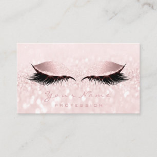 Makeup Artist Eyes Lashes Glitter Pink Pastel Visitekaartje