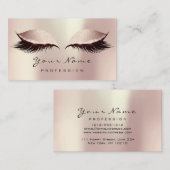 Makeup Artist Eyes Lashes Glitter Pink Rose Blush Visitekaartje (Voorkant / Achterkant)