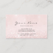 Makeup Artist Eyes Lashes Glitter Pink Rose Visitekaartje (Achterkant)